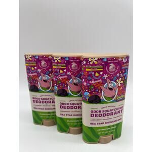 Dr Squatch Spongebob Sea Star Shenanigans Deodorant Limited Edition Lot of 3.